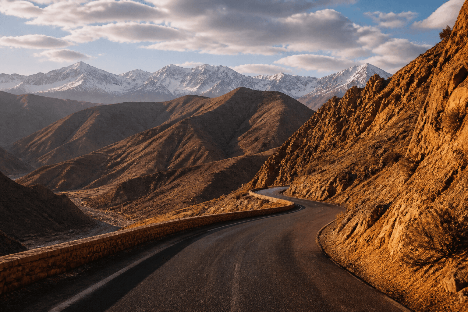 Atlas Mountains road in Morocco
